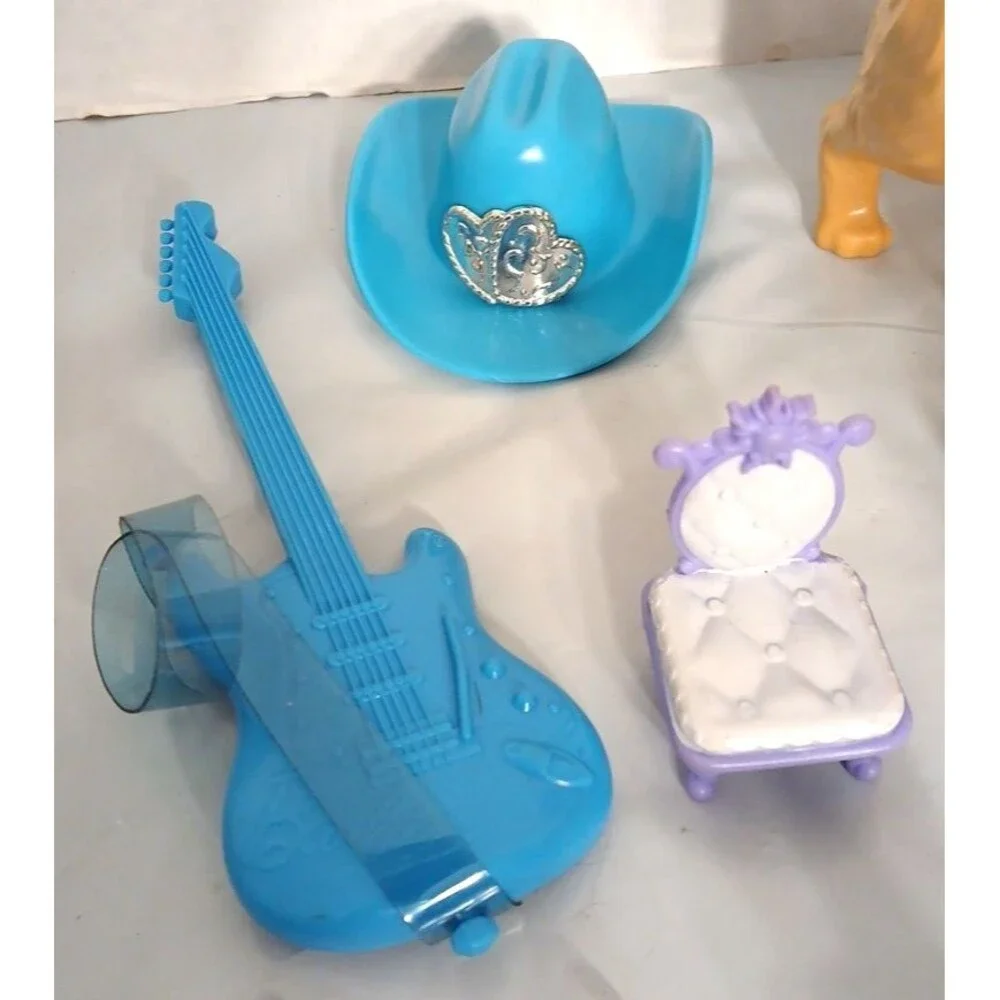 Barbie Dogs & Accessories Lot of 27 Ginger not working sunglasses guitar purse